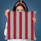 Seamless Knit Red White Throw Pillow By Andrea Haase