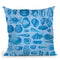 Shells Vintage Blue Throw Pillow By Andrea Haase