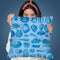Shells Vintage Blue Throw Pillow By Andrea Haase