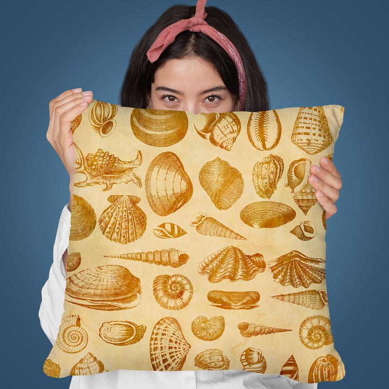 Shells Vintage Master Throw Pillow By Andrea Haase