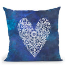 Shibori Heart Throw Pillow By Andrea Haase