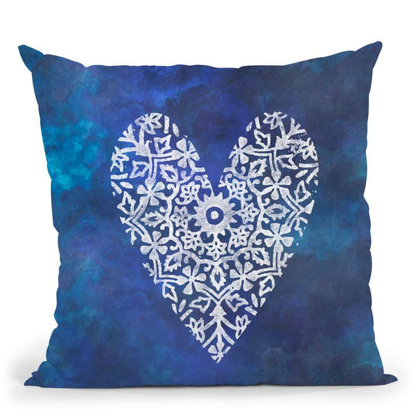 Shibori Heart Throw Pillow By Andrea Haase