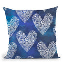 Shibori Hearts Throw Pillow By Andrea Haase