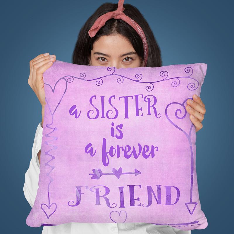 Sister Friend Throw Pillow By Andrea Haase