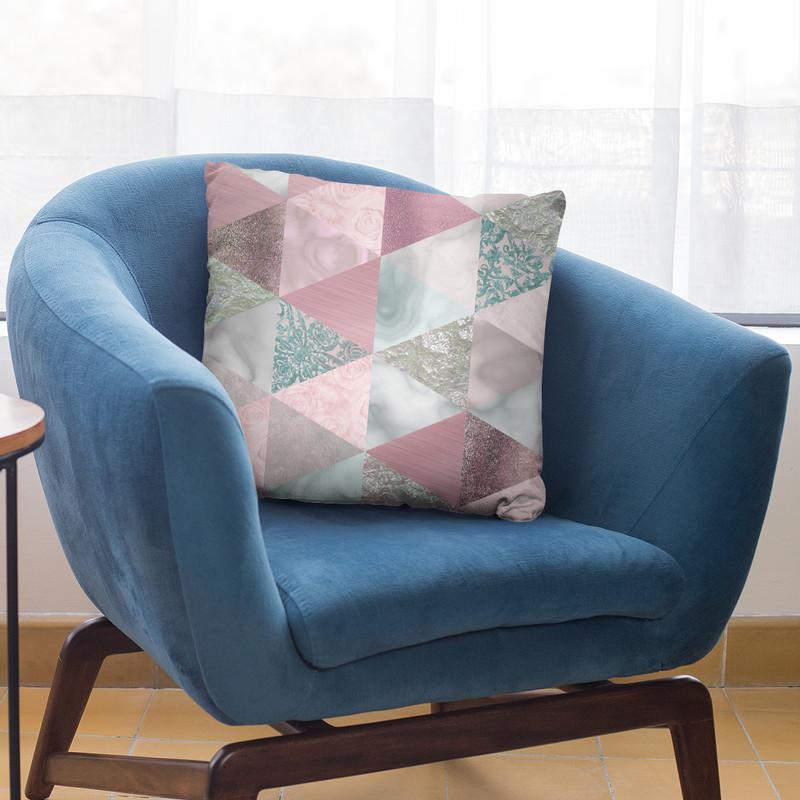 Soft Pastel Triangles Throw Pillow By Andrea Haase