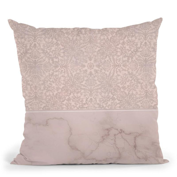 Soft Pink Marble Throw Pillow By Andrea Haase