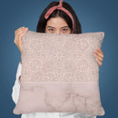 Soft Pink Marble Throw Pillow By Andrea Haase