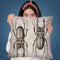 Stag Beetle Grunge Throw Pillow By Andrea Haase
