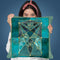 Stained Glass Turquoise Throw Pillow By Andrea Haase