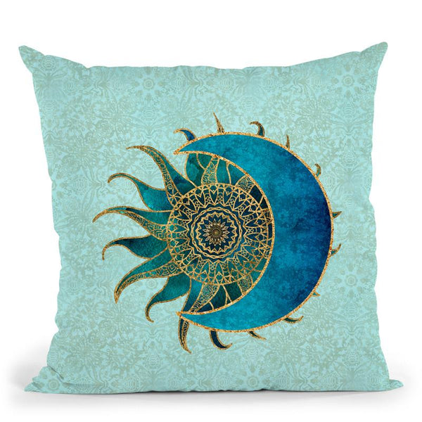 Sun Moon Celestial Square Throw Pillow By Andrea Haase