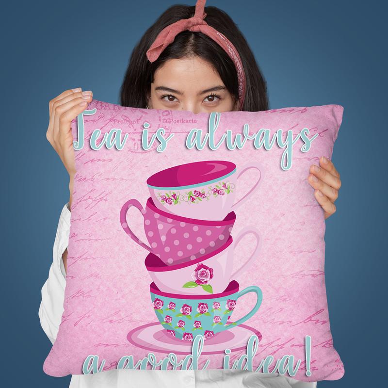 Tea Is Always A Good Idea Throw Pillow By Andrea Haase
