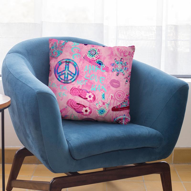 Tie Dye Happy Hippie Ii Throw Pillow By Andrea Haase
