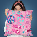 Tie Dye Happy Hippie Ii Throw Pillow By Andrea Haase