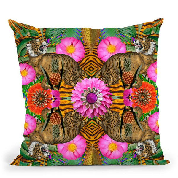 Tiger Kaleido I Throw Pillow By Andrea Haase
