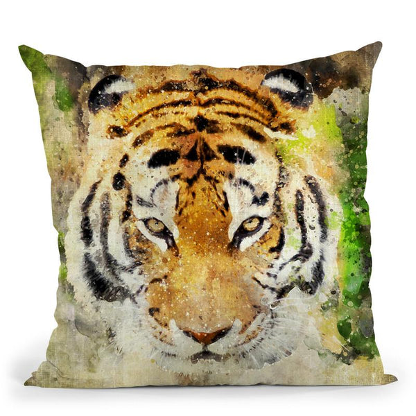 Tiger Look Throw Pillow By Andrea Haase