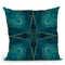 Tile Arabesque Gemstone Glamour Teal Throw Pillow By Andrea Haase