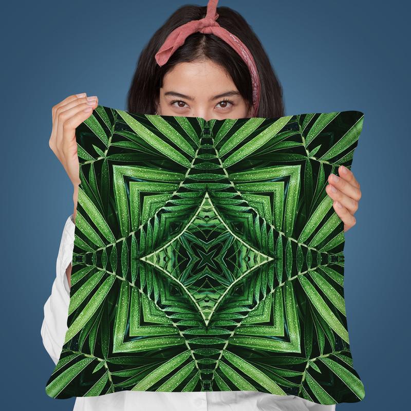 Tile Leaf I Throw Pillow By Andrea Haase
