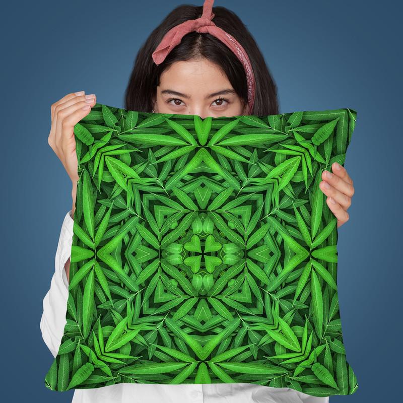 Tile Leaf Throw Pillow By Andrea Haase