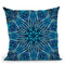 Tile Octagon Gemstone Blue Teal Throw Pillow By Andrea Haase