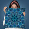 Tile Octagon Gemstone Blue Teal Throw Pillow By Andrea Haase