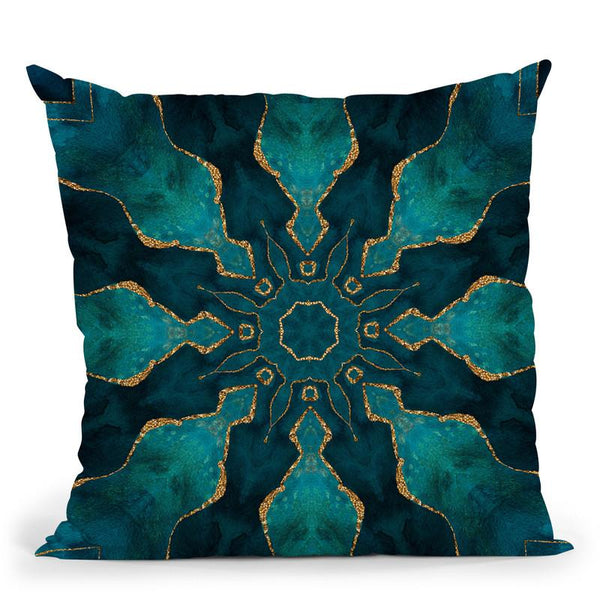 Tile Octagon Gemstone Glamour Throw Pillow By Andrea Haase