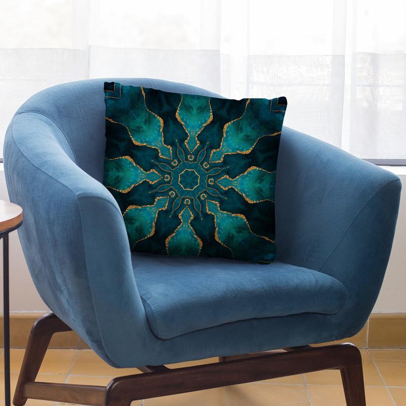 Tile Octagon Gemstone Glamour Throw Pillow By Andrea Haase