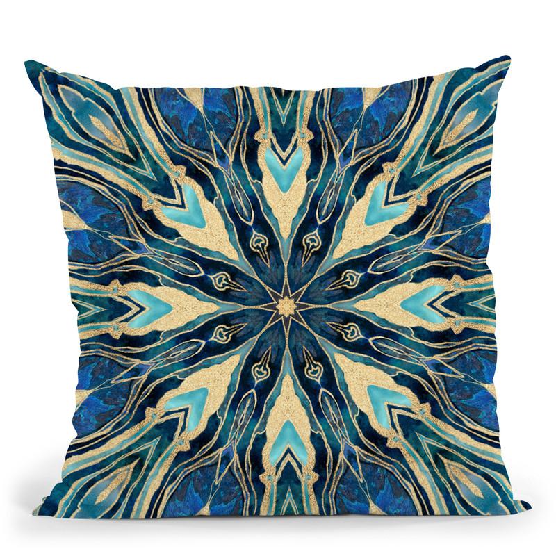 Tile Octagon Gemstone Throw Pillow By Andrea Haase