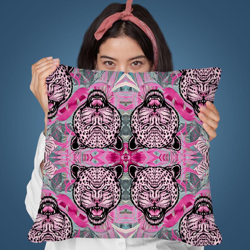 Tile Roar Throw Pillow By Andrea Haase