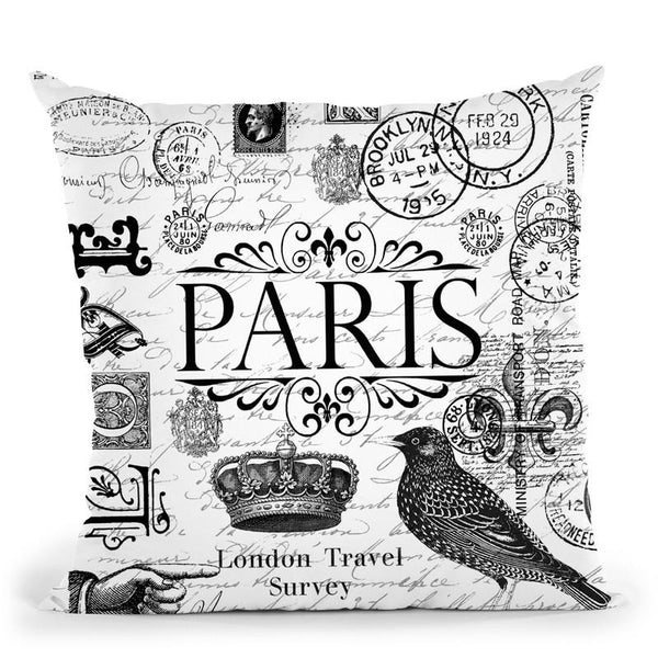 Tissue Paris Throw Pillow By Andrea Haase