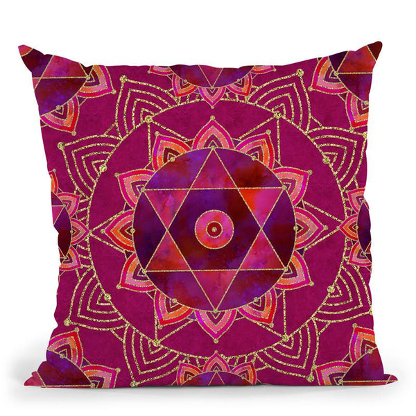 Tribal Purpur Throw Pillow By Andrea Haase