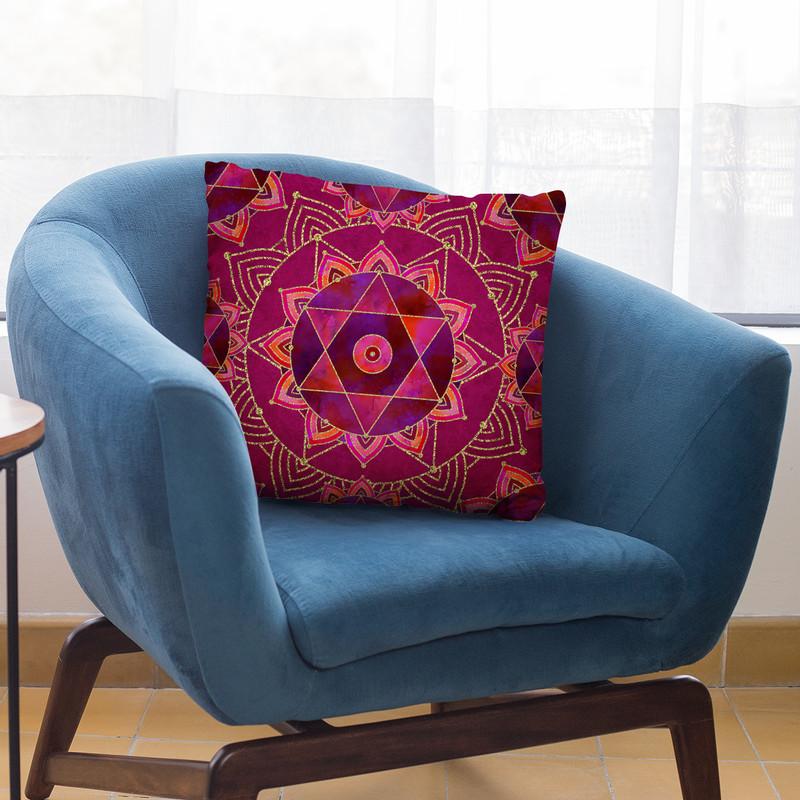 Tribal Purpur Throw Pillow By Andrea Haase
