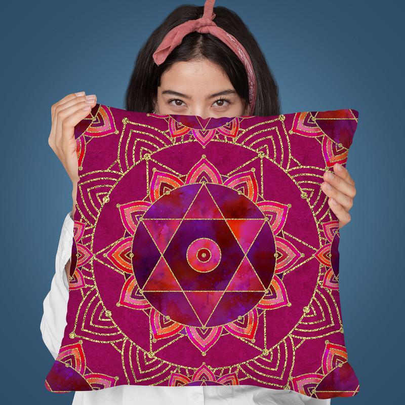 Tribal Purpur Throw Pillow By Andrea Haase