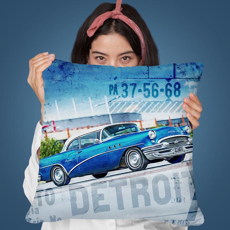 Trip To Detroit Throw Pillow By Andrea Haase