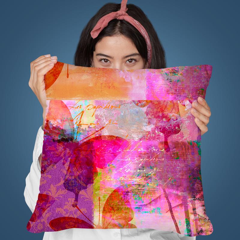 Tropical Butterflies Throw Pillow By Andrea Haase