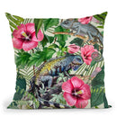Tropical Iguana I Throw Pillow By Andrea Haase