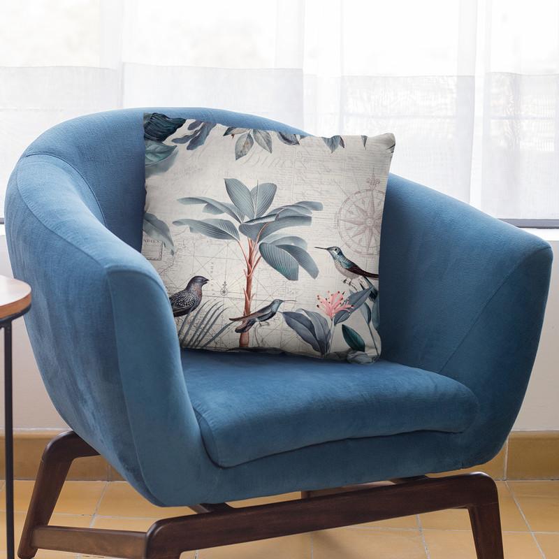 Tropical Journey Birds I Throw Pillow By Andrea Haase