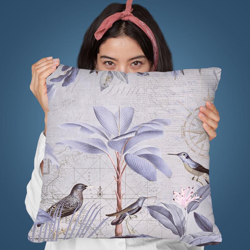 Tropical Journey Birds Ii Throw Pillow By Andrea Haase