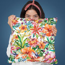 Tropical Jungle And Birds Iii Throw Pillow By Andrea Haase