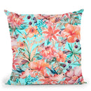 Tropical Jungle And Birds Iv Throw Pillow By Andrea Haase