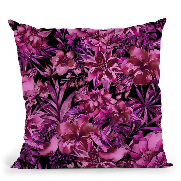 Tropical Jungle Birds Vi Throw Pillow By Andrea Haase