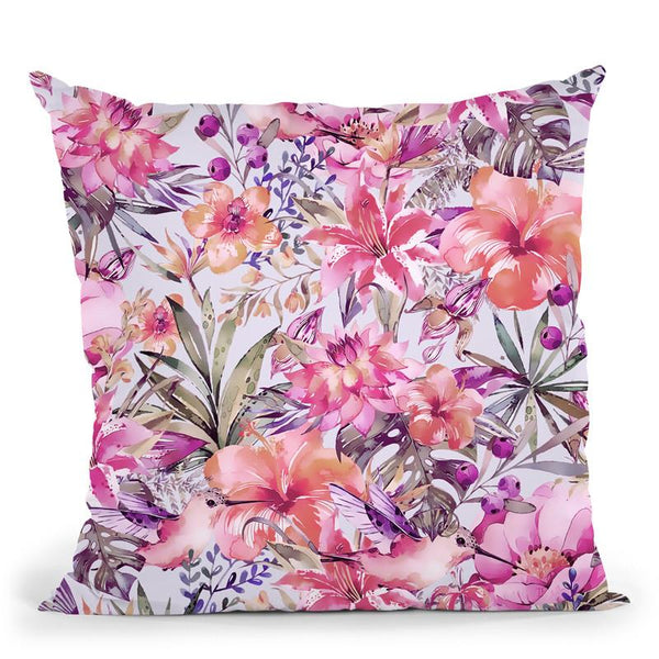 Tropical Jungle Birds Viii Throw Pillow By Andrea Haase