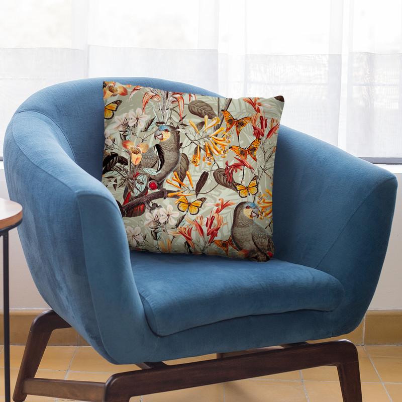 Tropical Parrots Ii Throw Pillow By Andrea Haase