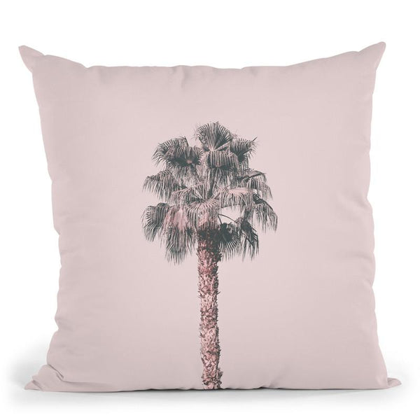 Tropical Pink Palm Throw Pillow By Andrea Haase