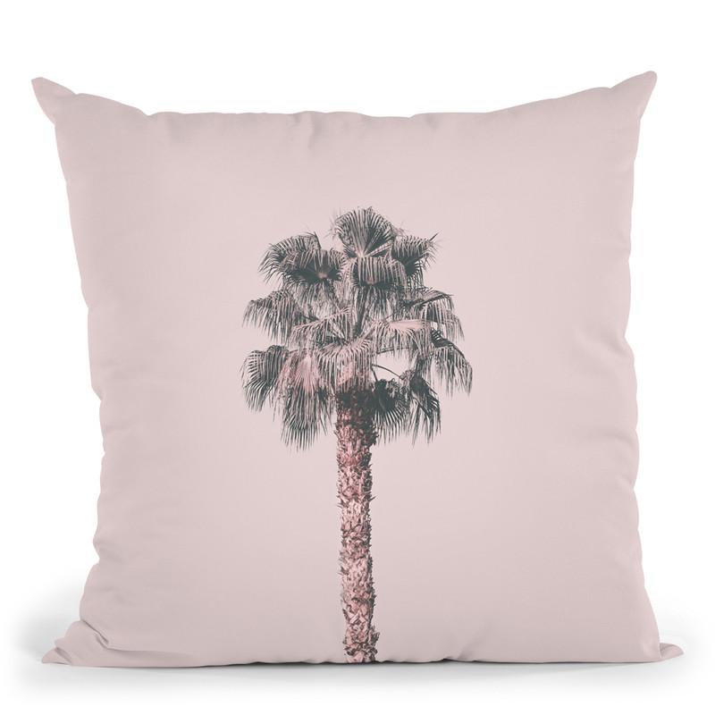 Tropical Pink Palm Throw Pillow By Andrea Haase
