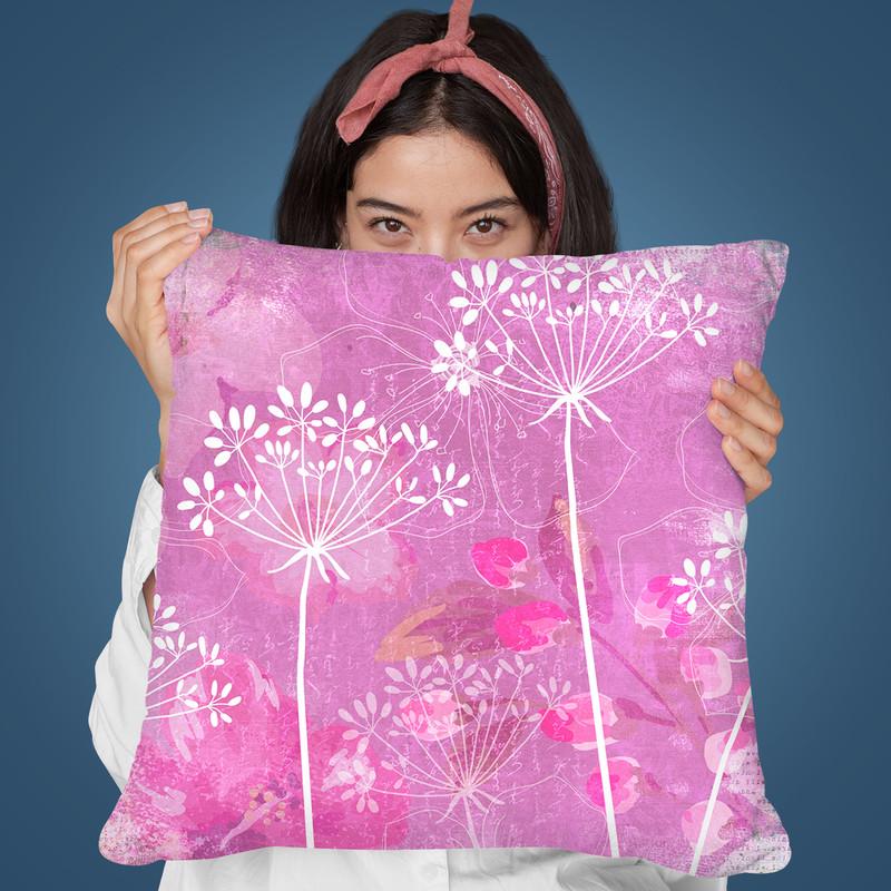 Tropical Pink Throw Pillow By Andrea Haase