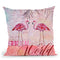Tropical World Flamingo Throw Pillow By Andrea Haase