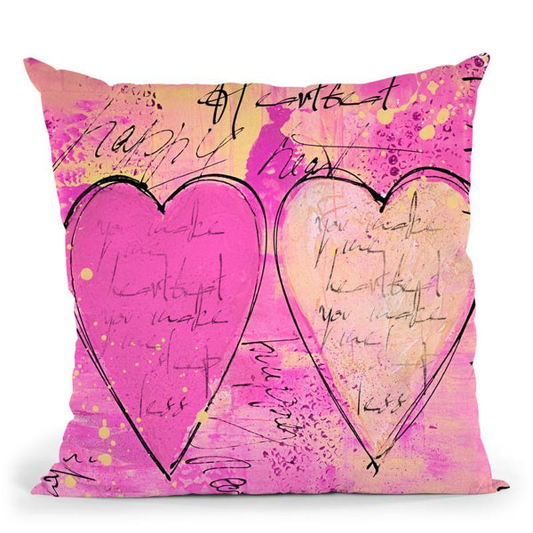 Two Hearts Throw Pillow By Andrea Haase