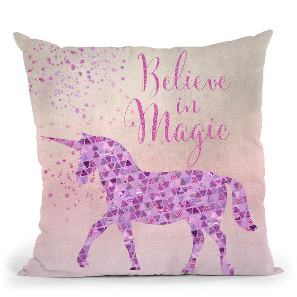Unicorn Magic Throw Pillow By Andrea Haase
