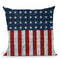 Usa Flag Jute Throw Pillow By Andrea Haase