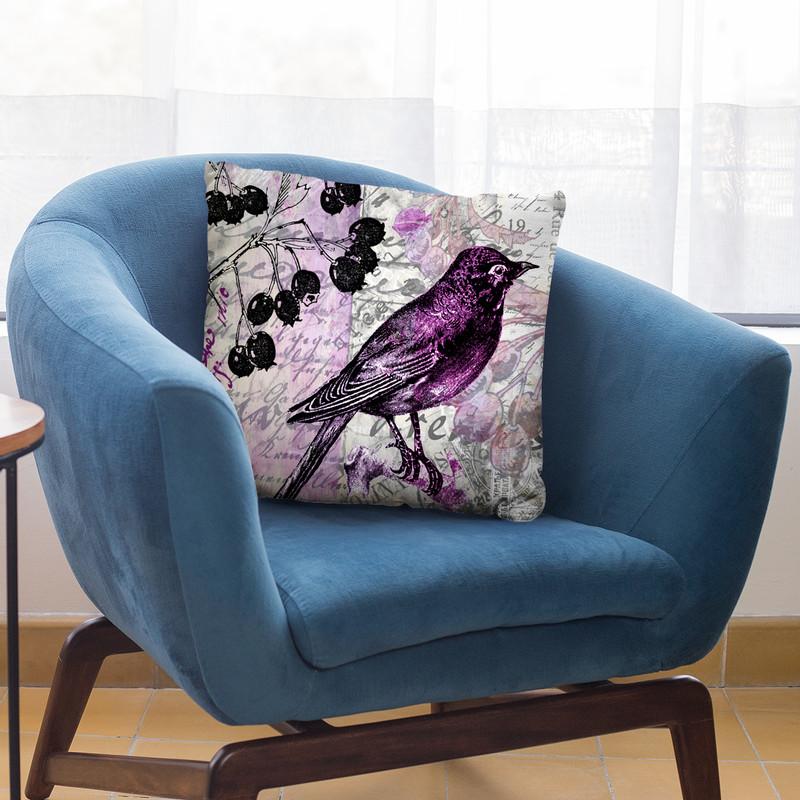 Vintage Bird Iii Throw Pillow By Andrea Haase